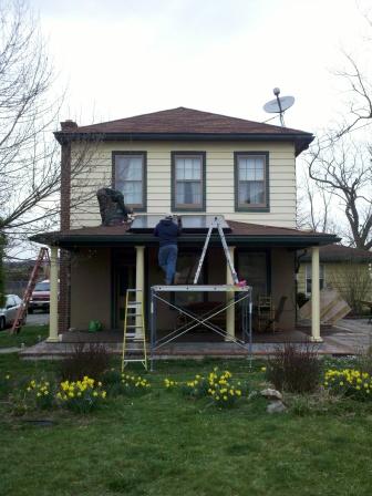 Installing and plumbing the GOBI collectors