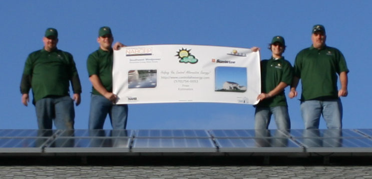 Andreas PA 3.1 kW Sunwize solar PV system with 175 watt Sharp panels