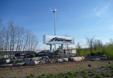 SEDCO Skystream After Landscaping and lighting.